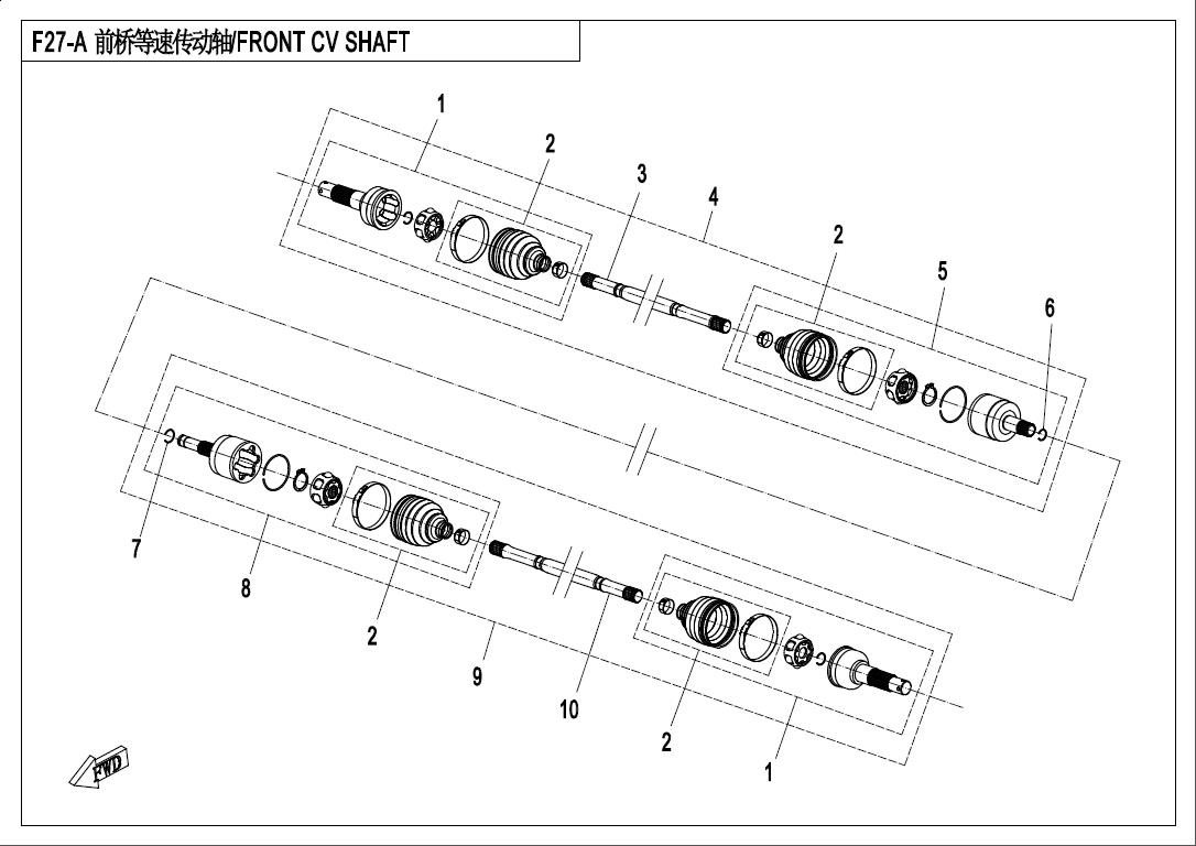 F27-A - FRONT CV SHAFT (ODM)