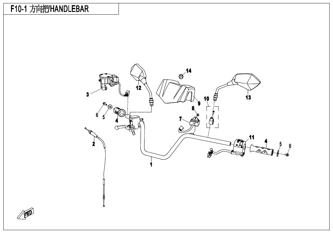 F10-1 - HANDLEBAR