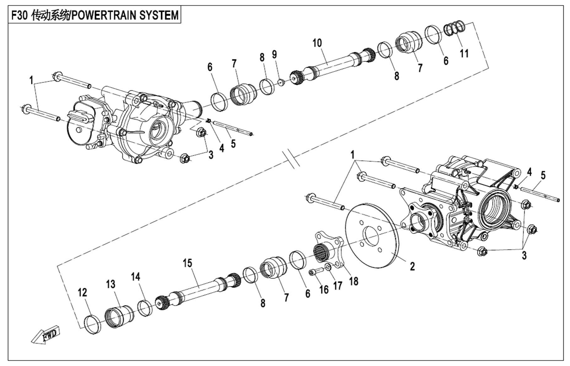 F30-A - DRIVETRAIN SYSTEM (OLD - SOLID SHAFT)