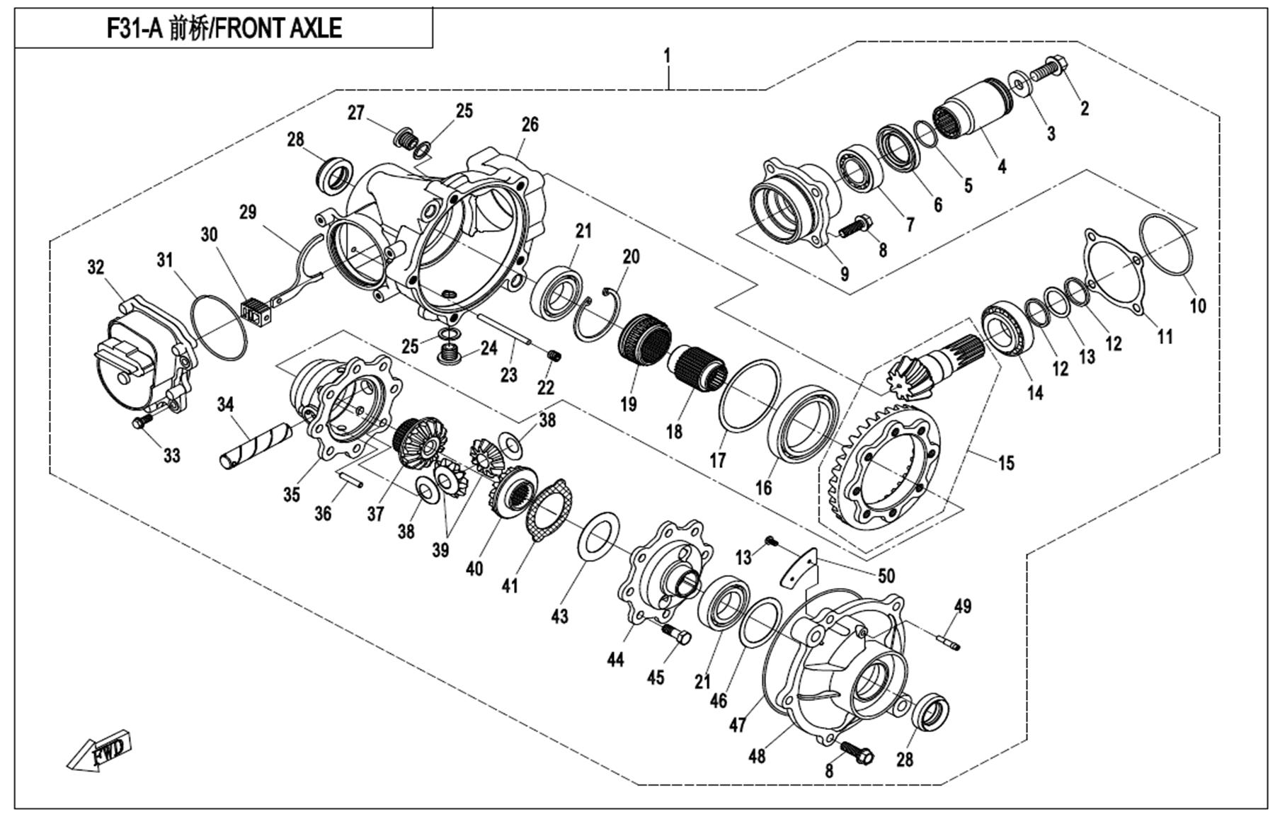 F31-A - FRONT AXLE (OLD)