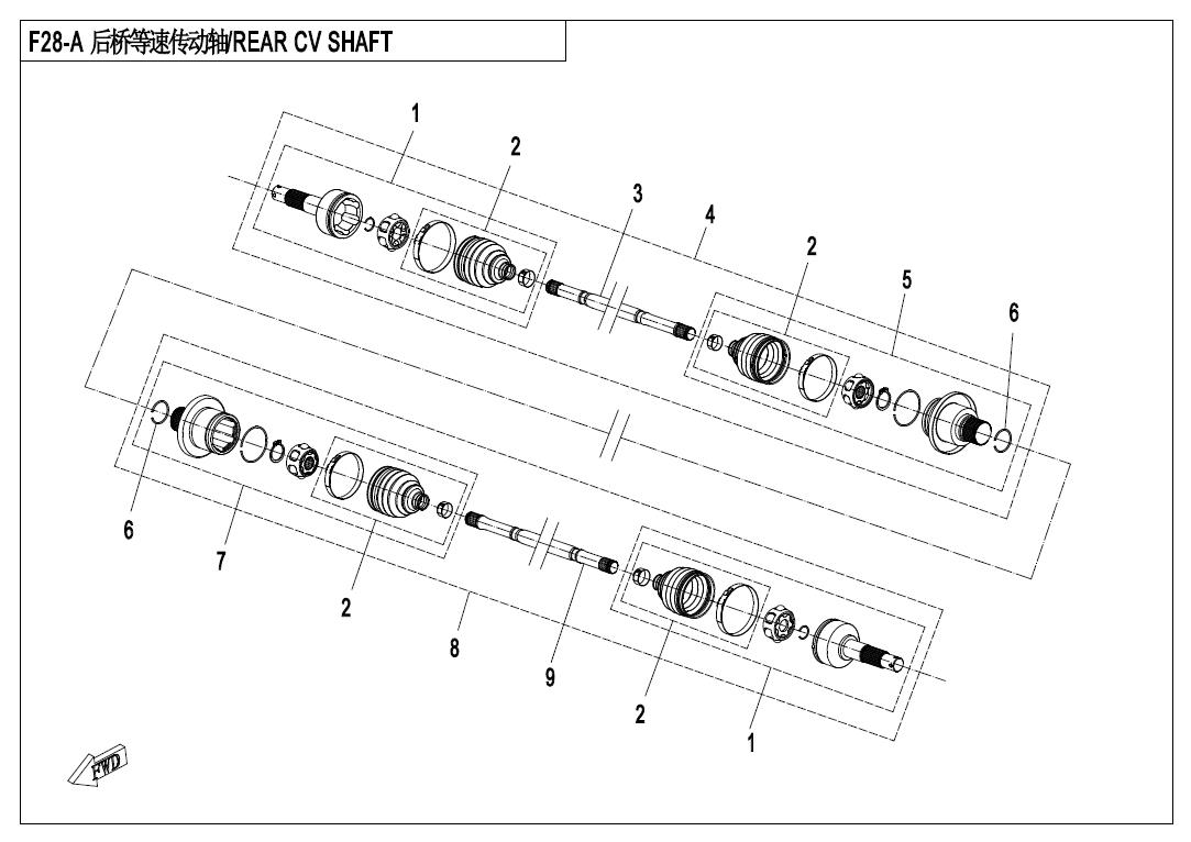 F28-A - REAR CV SHAFT(OLD)