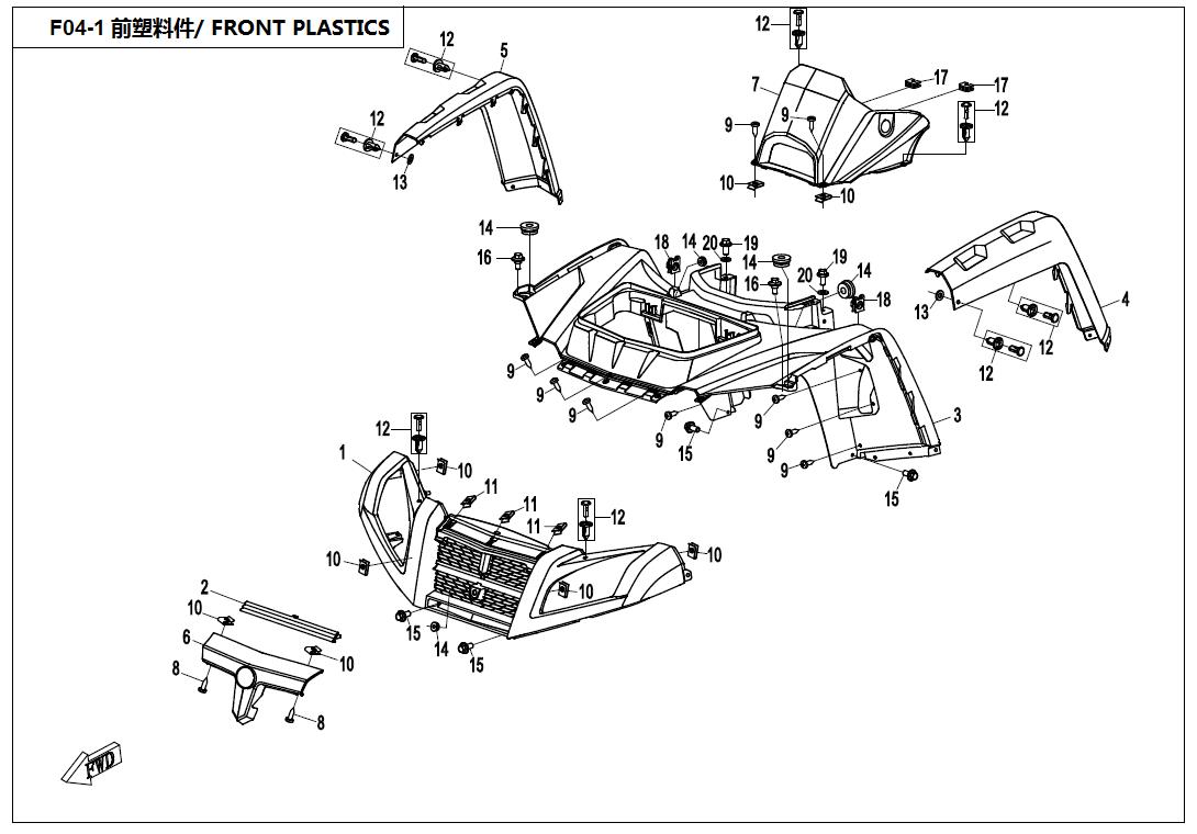 F04-1 - FRONT PLASTICS