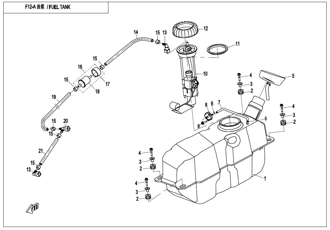 F12-A - FUEL TANK (PLASTIC)