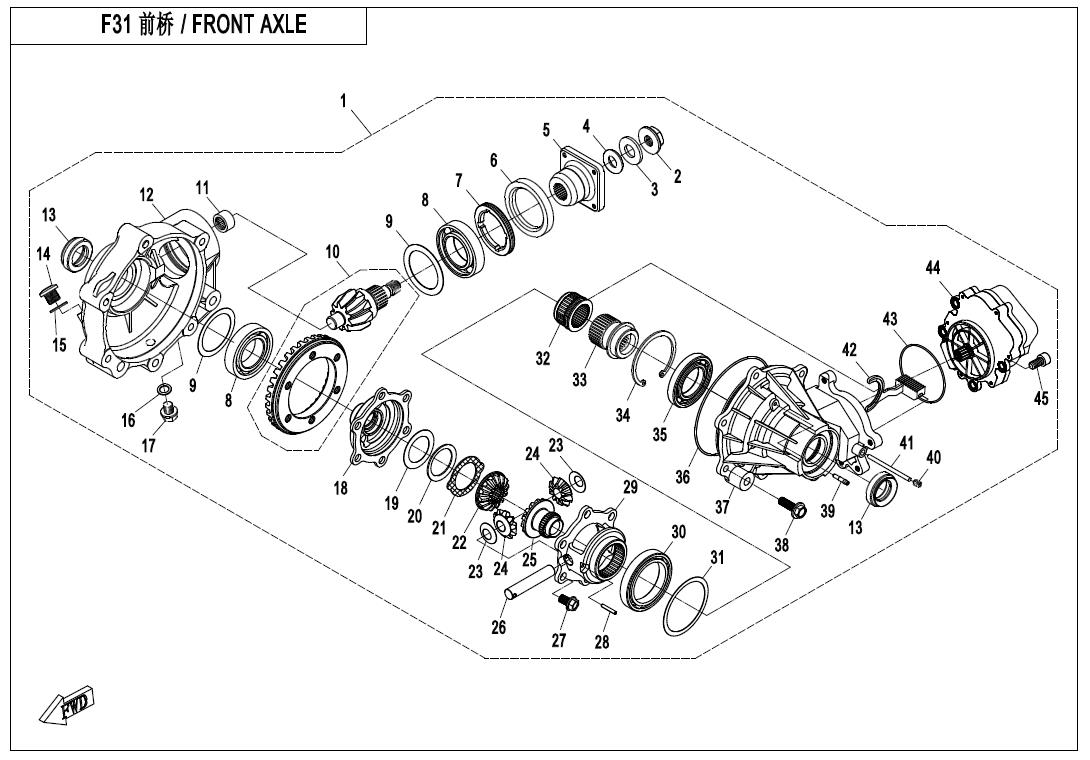 F31 - FRONT AXLE