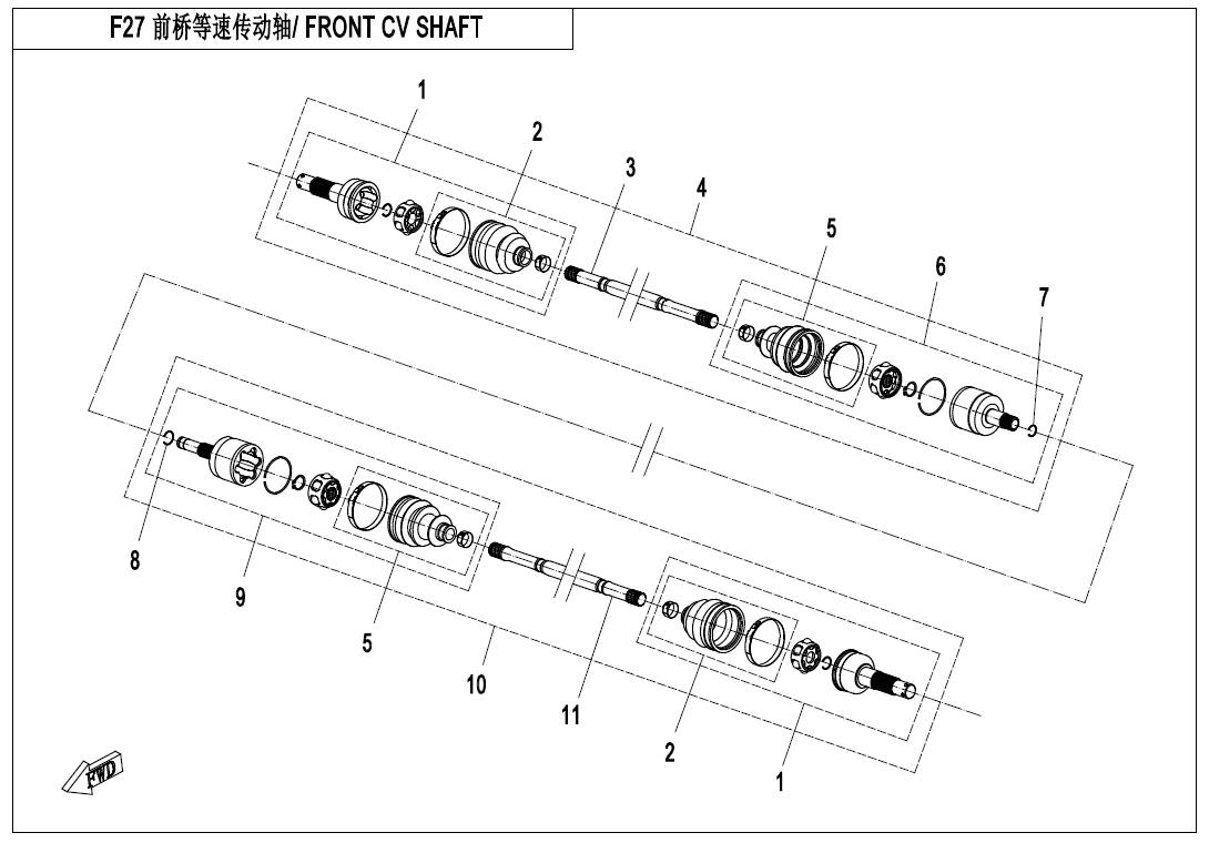 F27 - FRONT CV SHAFT