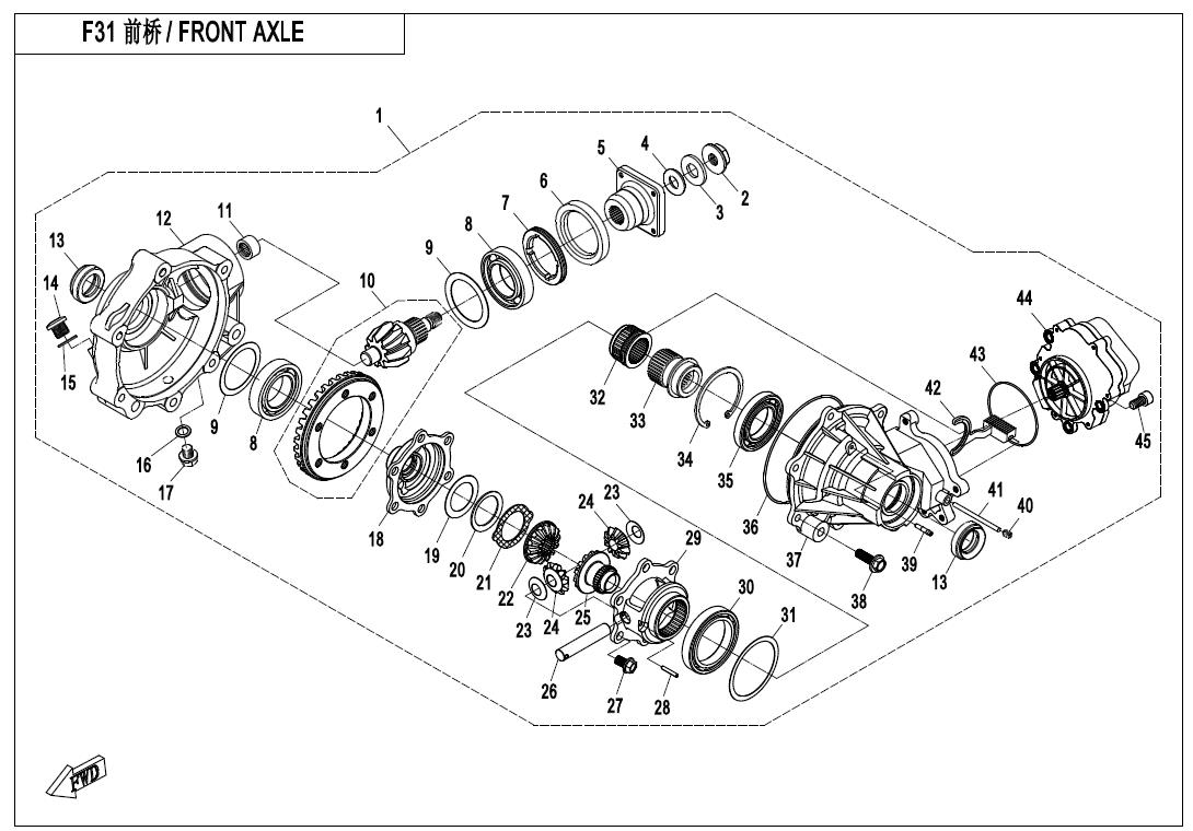 F31 - FRONT AXLE