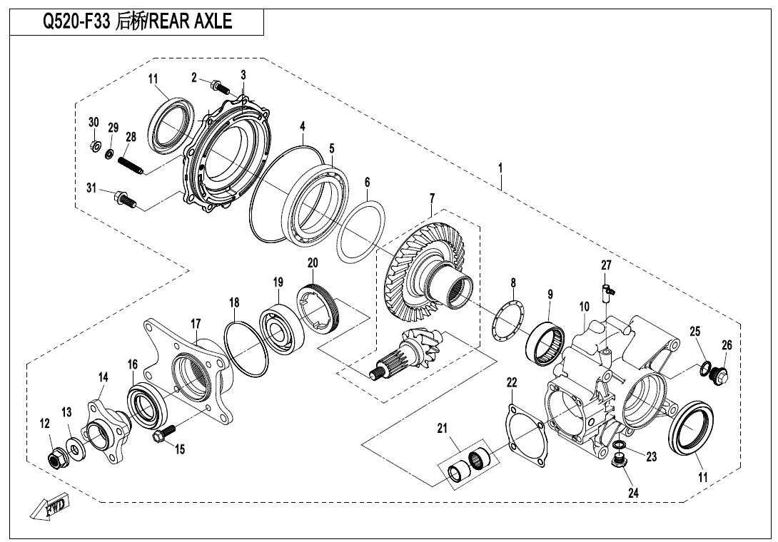 F33 - REAR AXLE