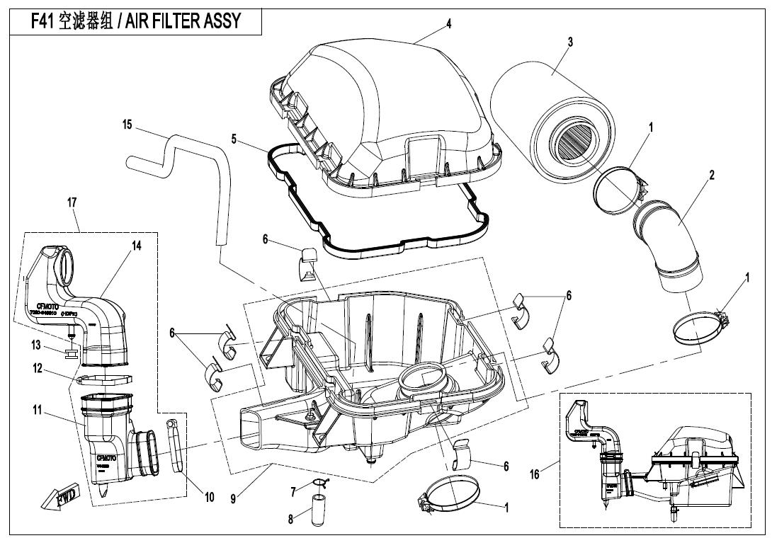F41 - AIR FILTER ASSY
