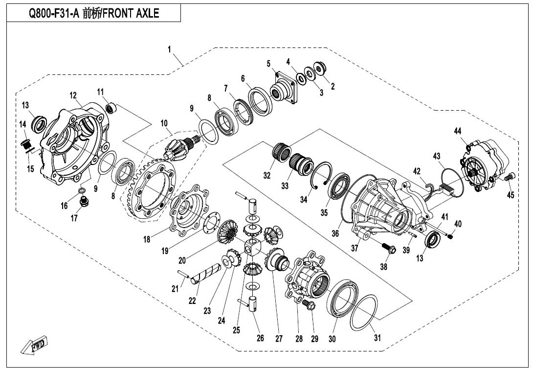 F31-A - FRONT AXLE