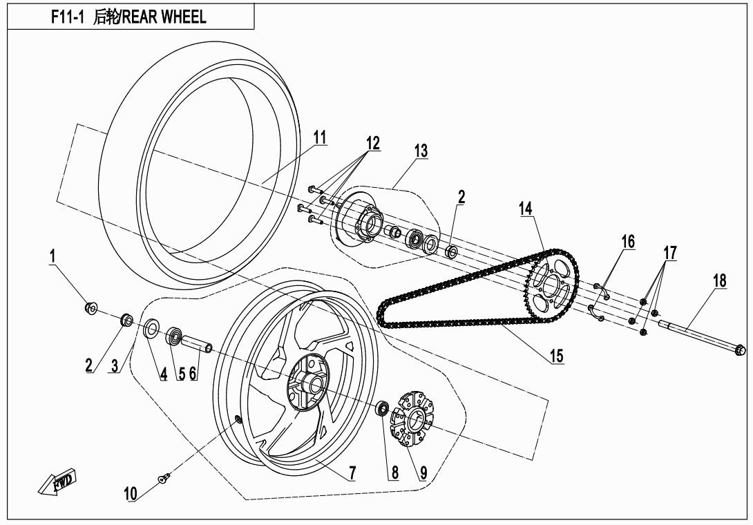 F11-1 - REAR WHEEL