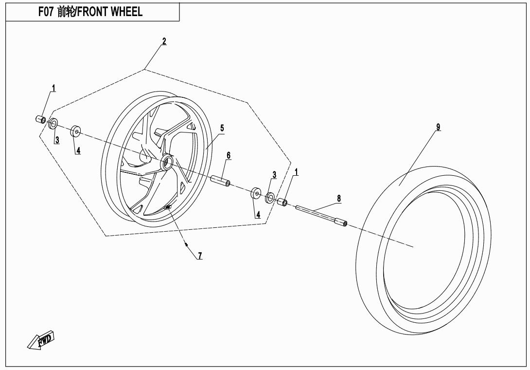 F07 - FRONT WHEEL