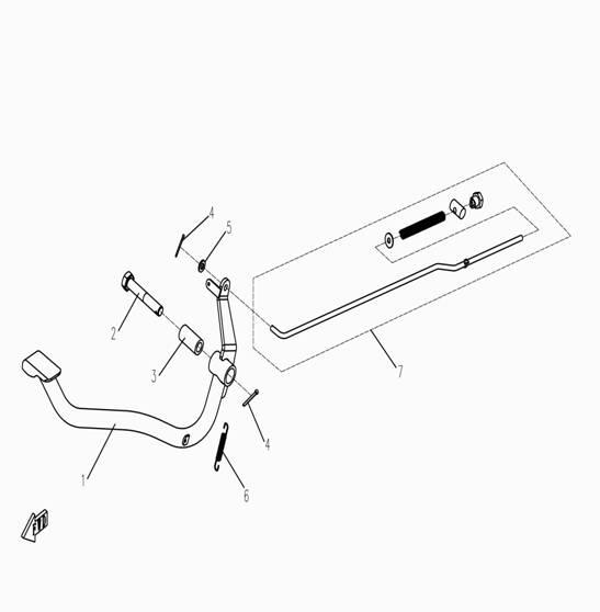 F05 - REAR BRAKE PEDAL
