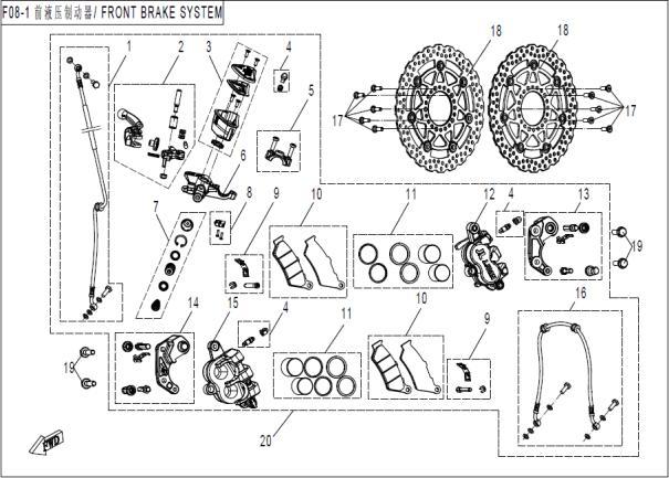 F08-1 - FRONT BRAKE SYSTEM