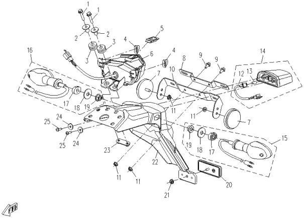 F16-2 - TAIL LIGHT &REAR TURN LIGHT