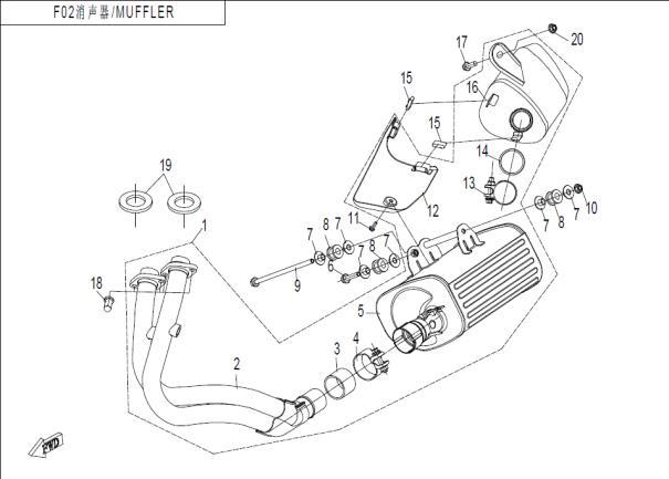 F02 - MUFFLER ASSY.