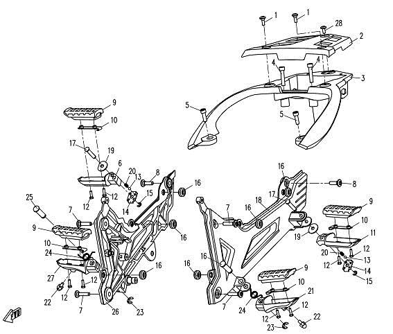 F14 - FOOTREST & REAR HANDRAIL