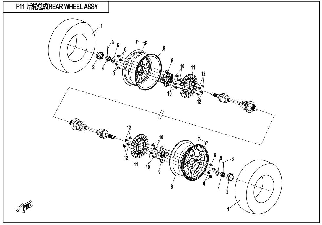 F11 - REAR WHEEL ASSY