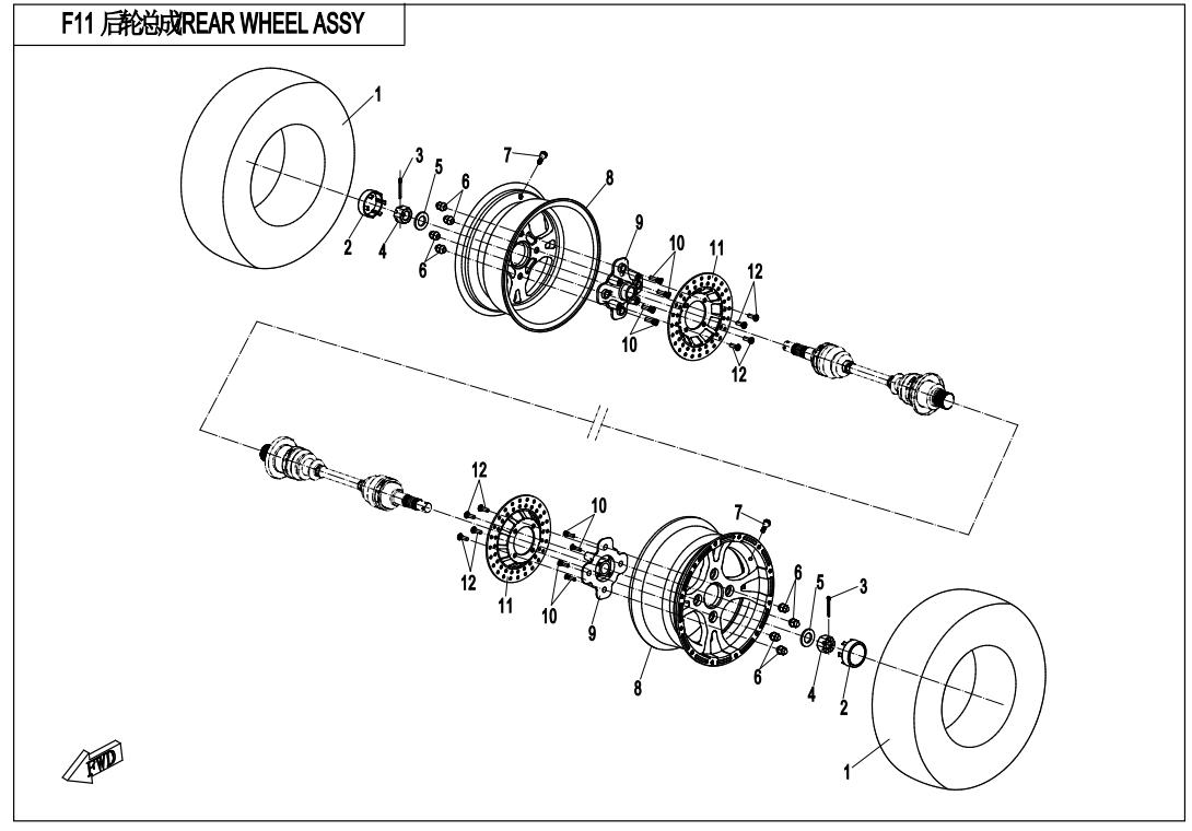 F11 - REAR WHEEL ASSY