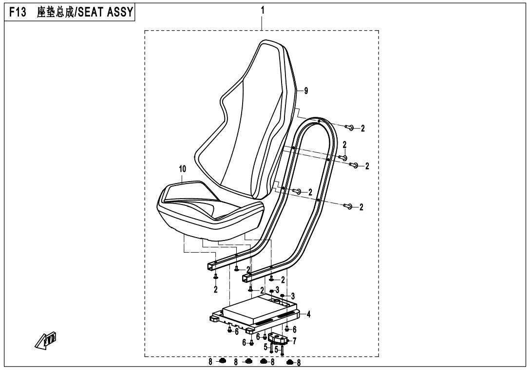 F13 - SEAT ASSY