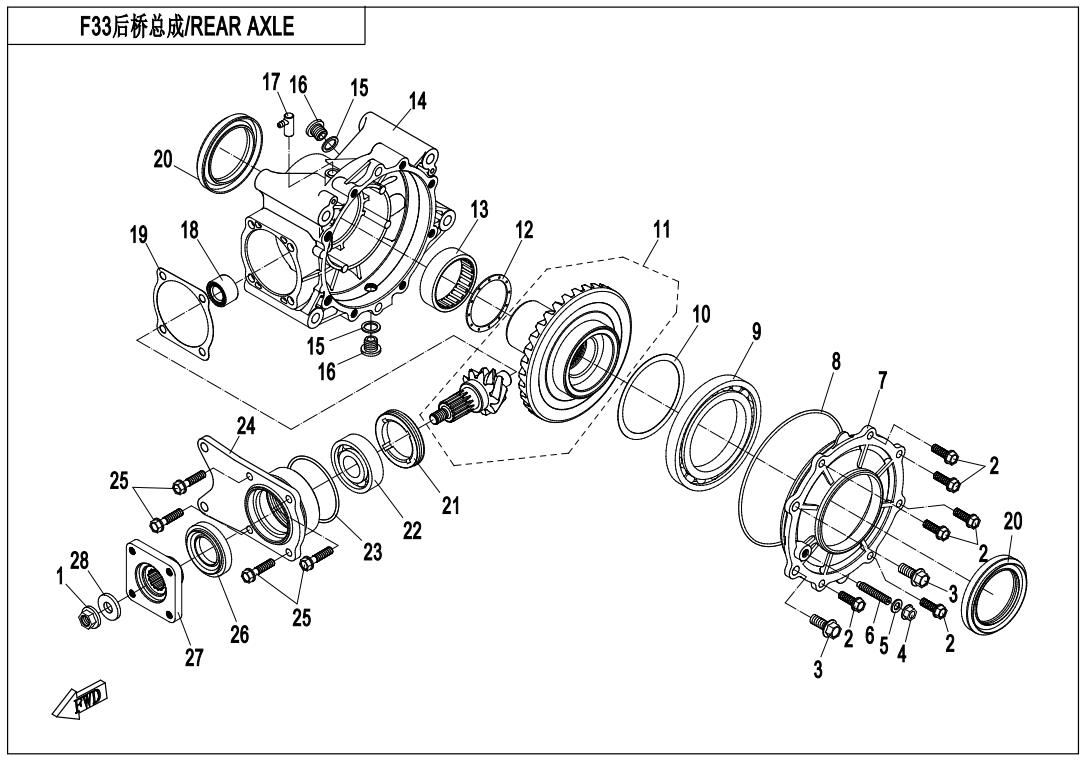 F33 - REAR AXLE