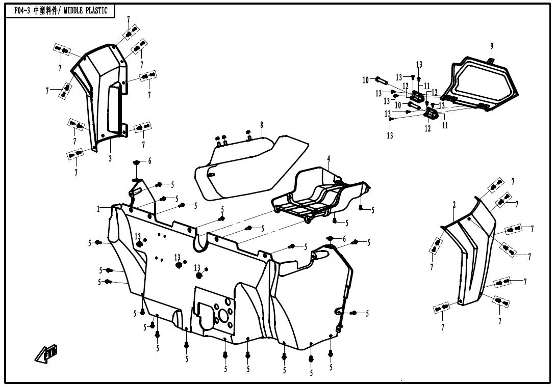 F04-3 - MIDDLE PLASTIC