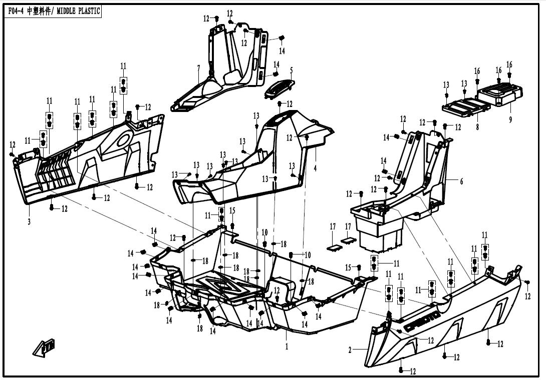 F04-4 - MIDDLE PLASTIC