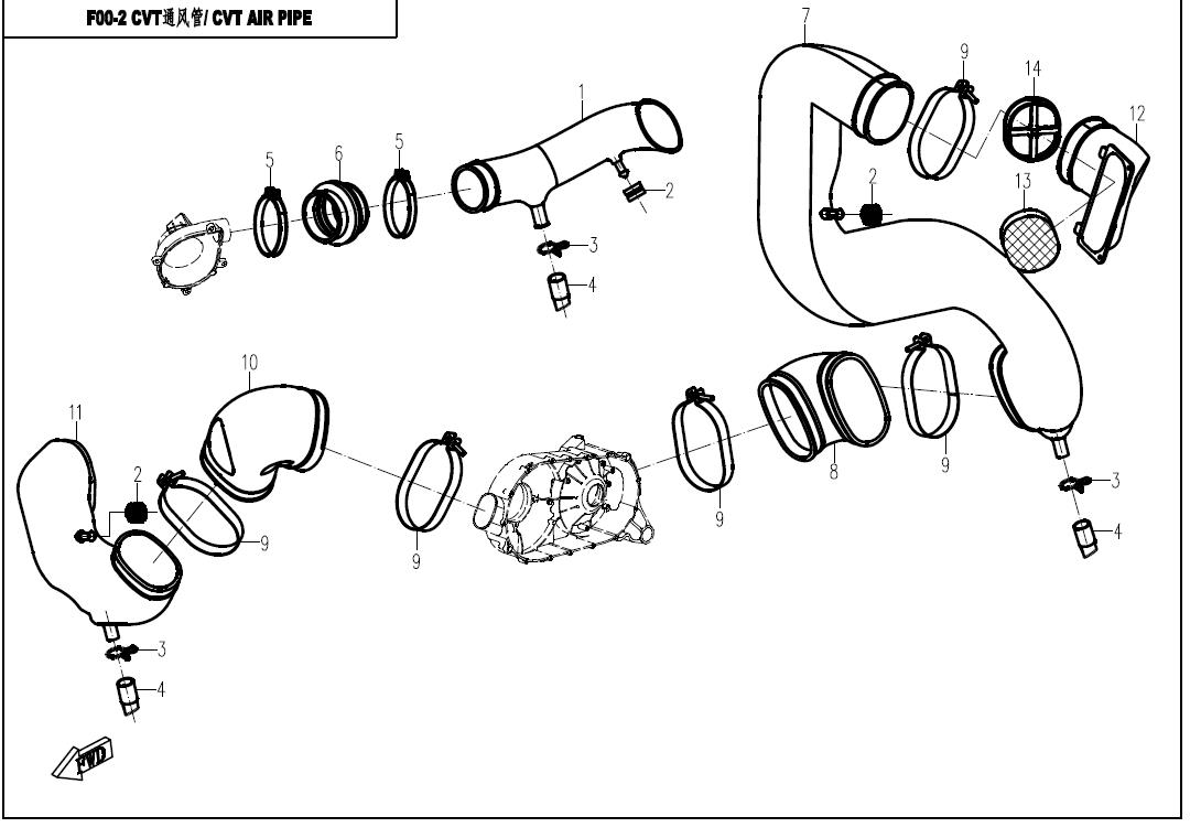 F00-2 - CVT AIR PIPE