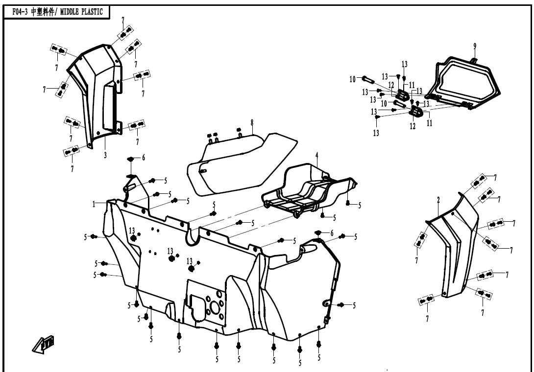 F04-3 - MIDDLE PLASTIC