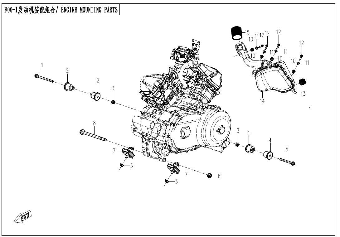 F00-1 - ENGINE MOUNTING PARTS