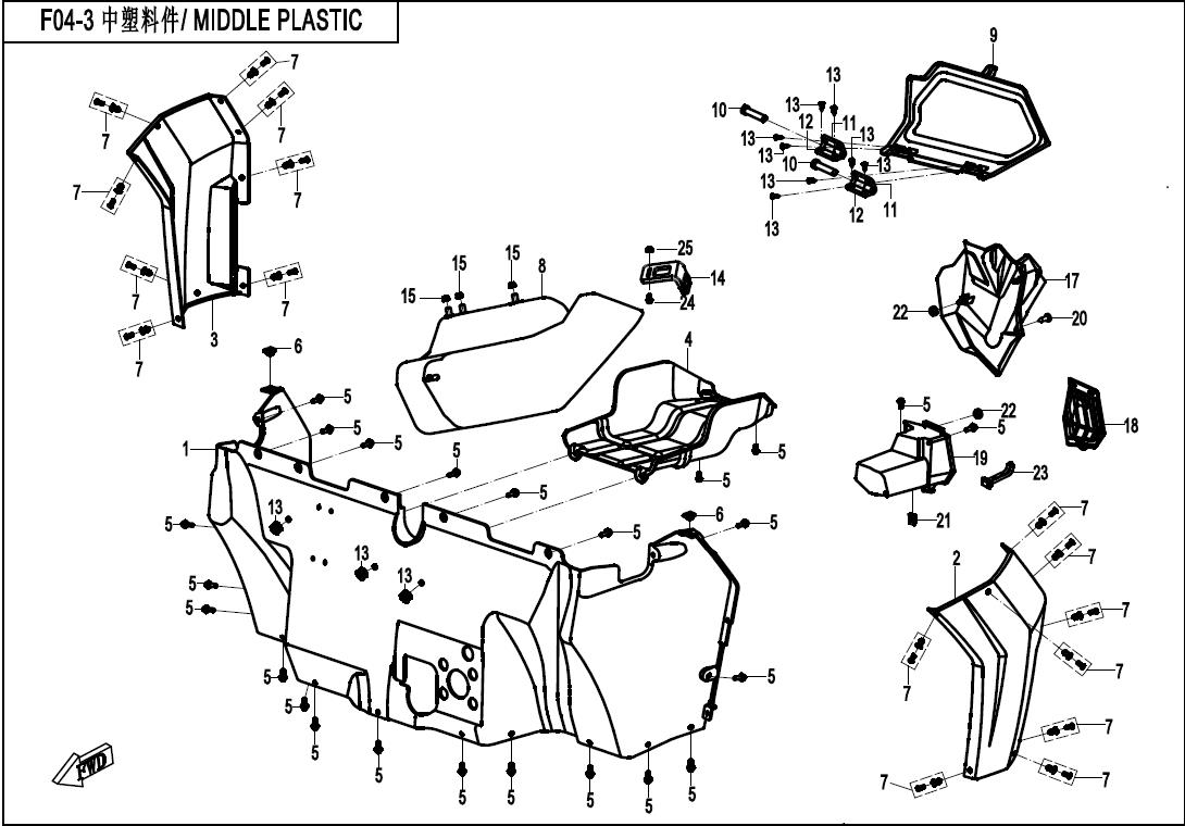 F04-3 - MIDDLE PLASTIC
