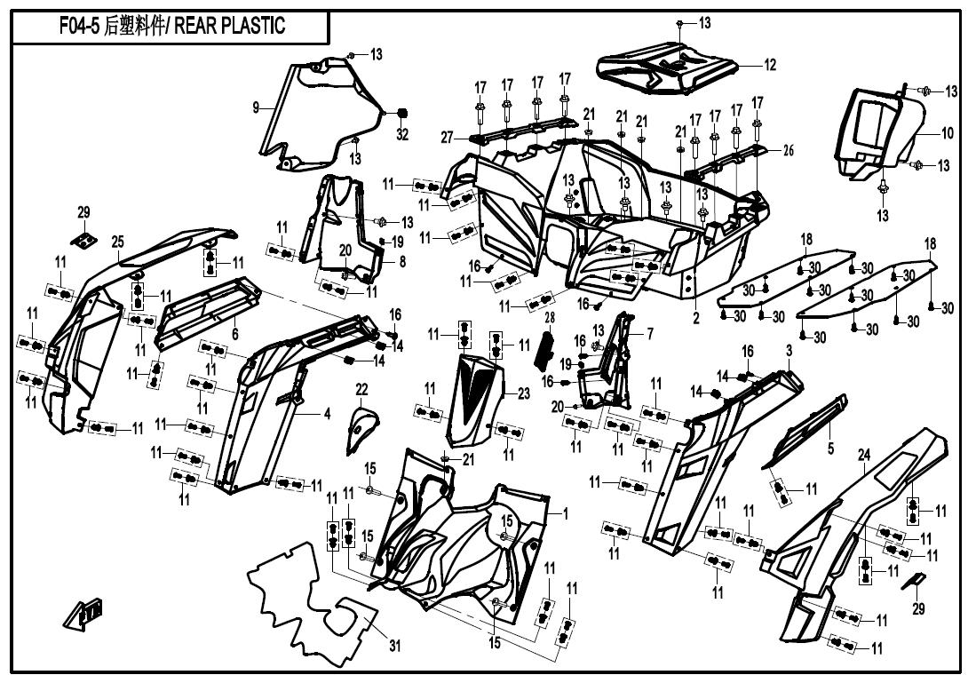 F04-5 - REAR PLASTIC