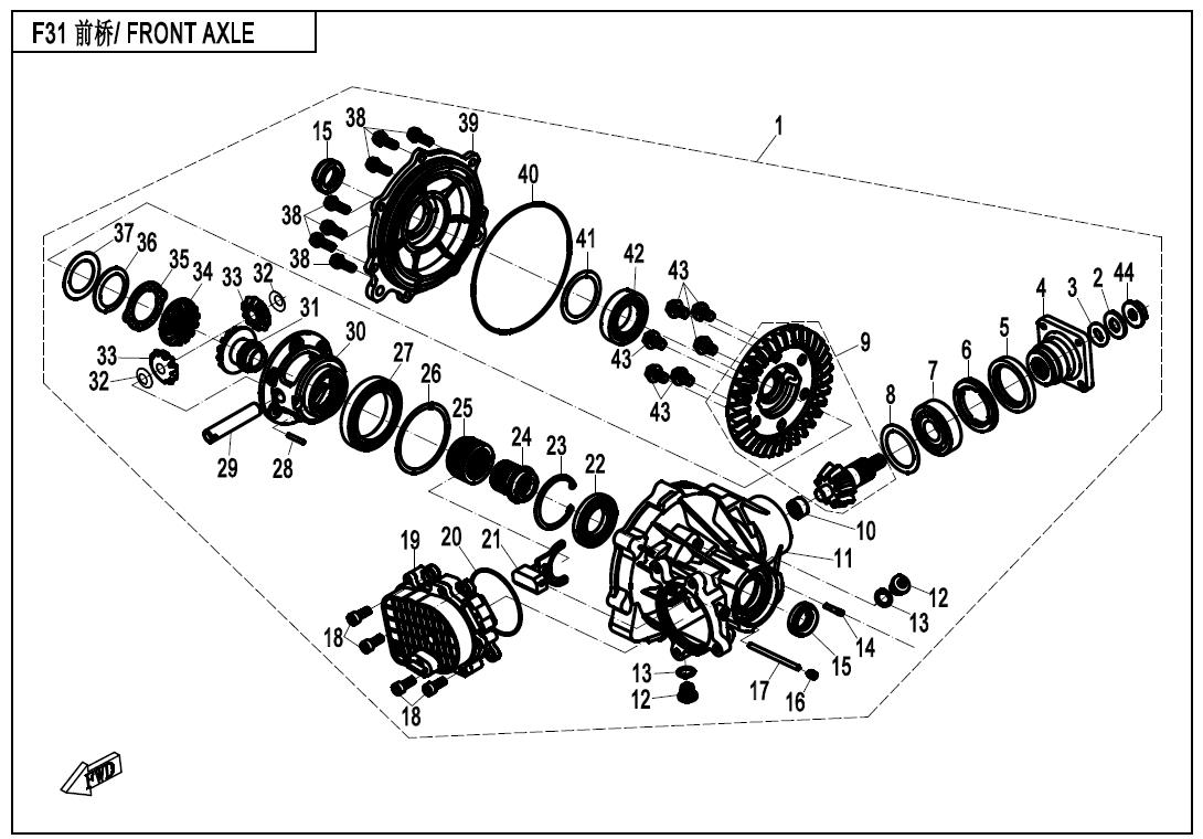 F31 - FRONT AXLE