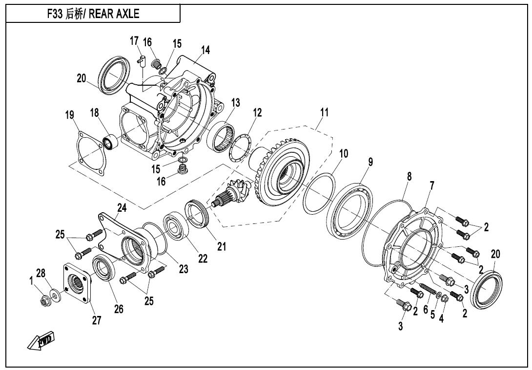 F33 - REAR AXLE