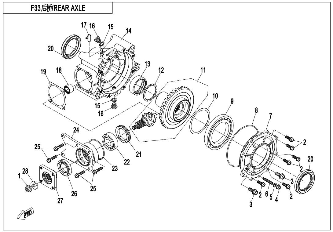 F33 - REAR AXLE