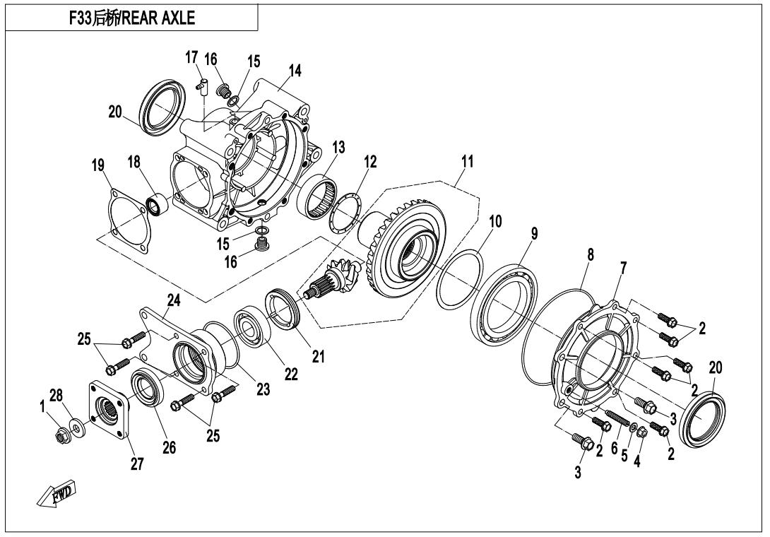 F33 - REAR AXLE