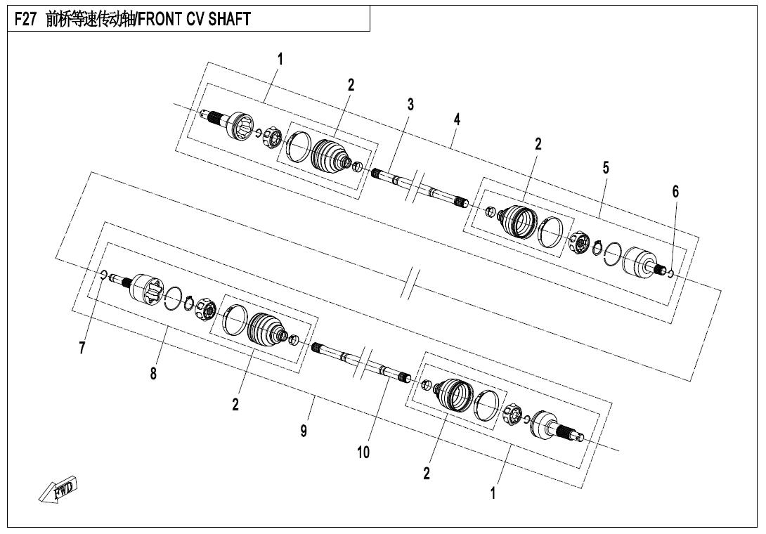 F27 - FRONT CV SHAFT