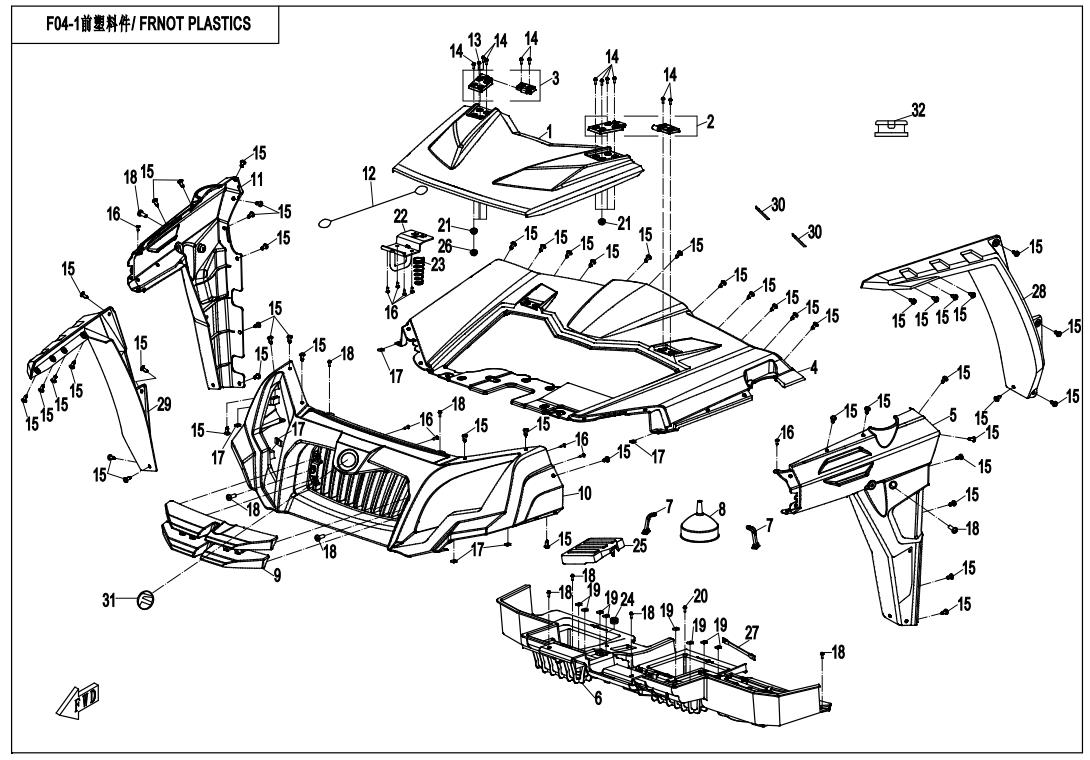F04-1 - FRONT PLASTICS