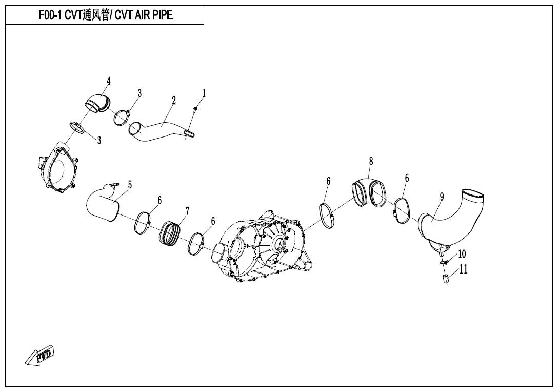 F00-1 - CVT AIR PIPE