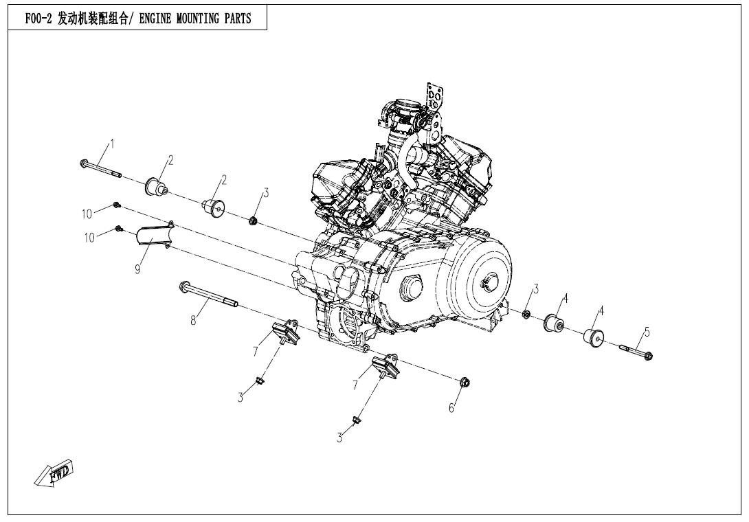 F00-2 - ENGINE MOUNTING PARTS