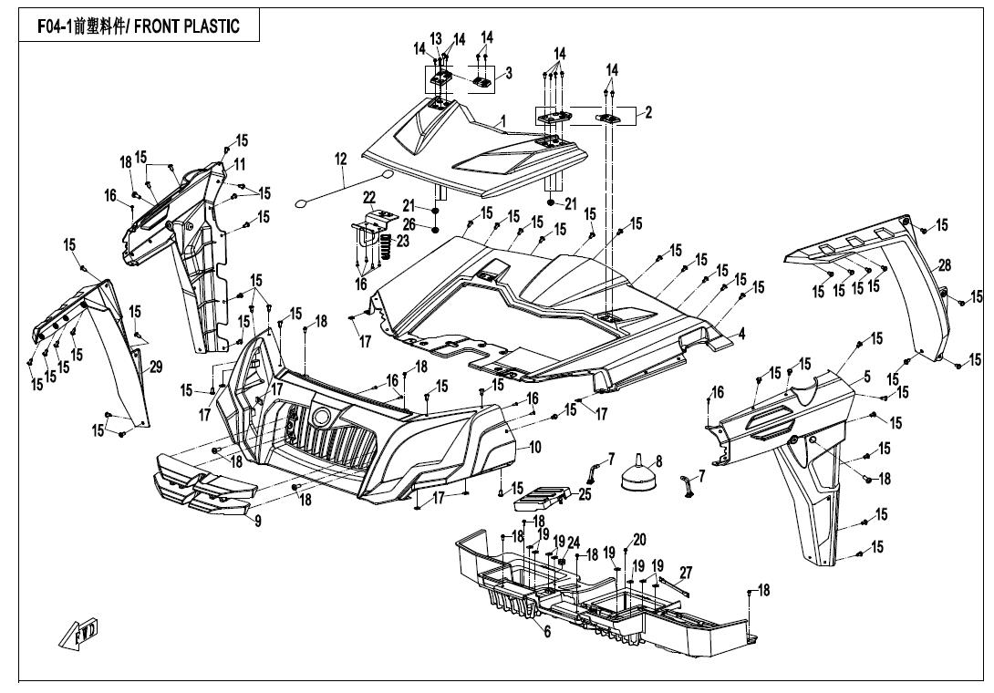F04-1 - FRONT PLASTIC