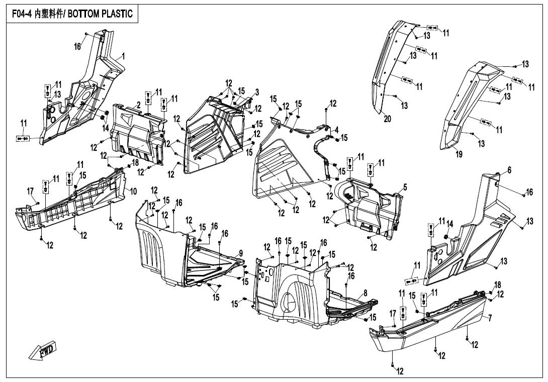 F04-4 - BOTTOM PLASTIC