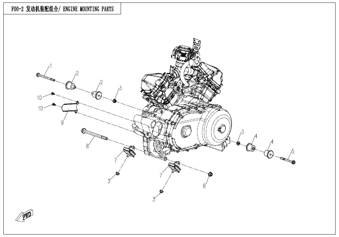 F00-2 - ENGINE MOUNTING PARTS