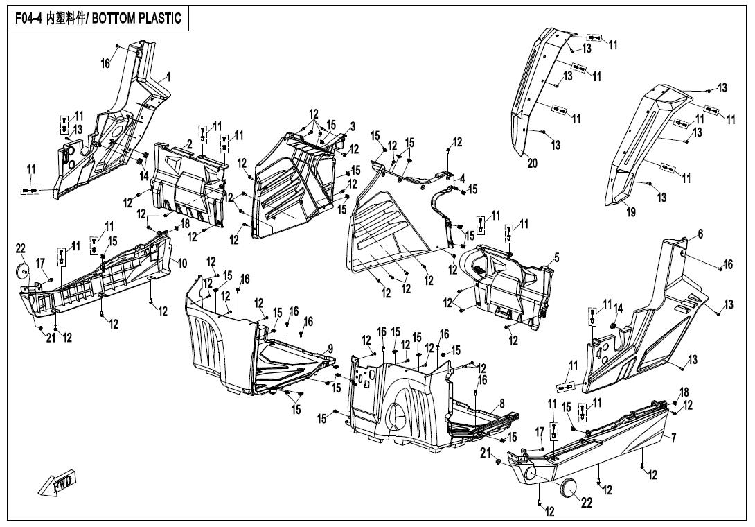 F04-4 - BOTTOM PLASTIC