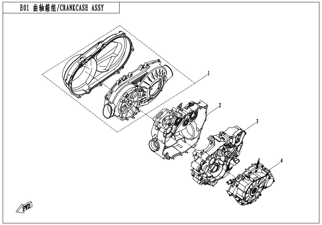E01 - CRANCKCASE ASSY.