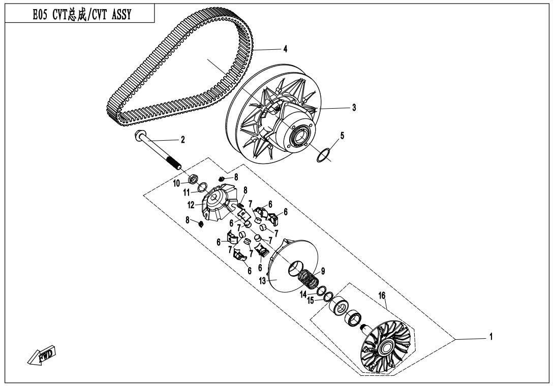 E05 - CVT ASSY