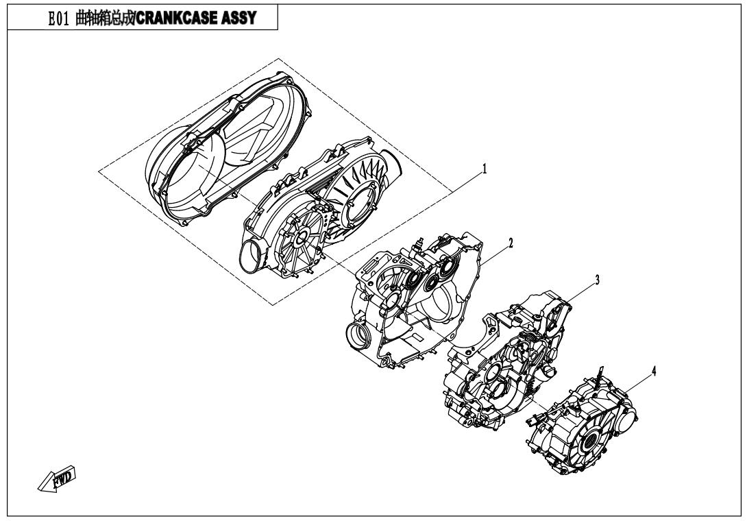 E01 - CRANCKCASE ASSY.