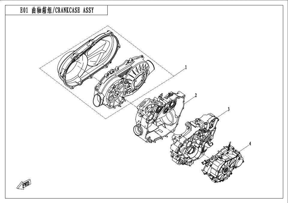 E01 - CRANCKCASE ASSY.