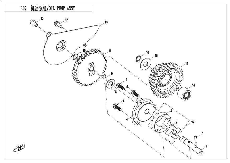 E07 - OIL PUMP ASSY