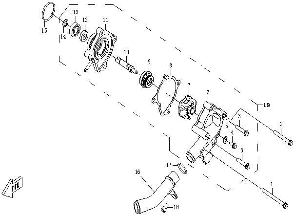 E23 - WATER PUMP ASSY.