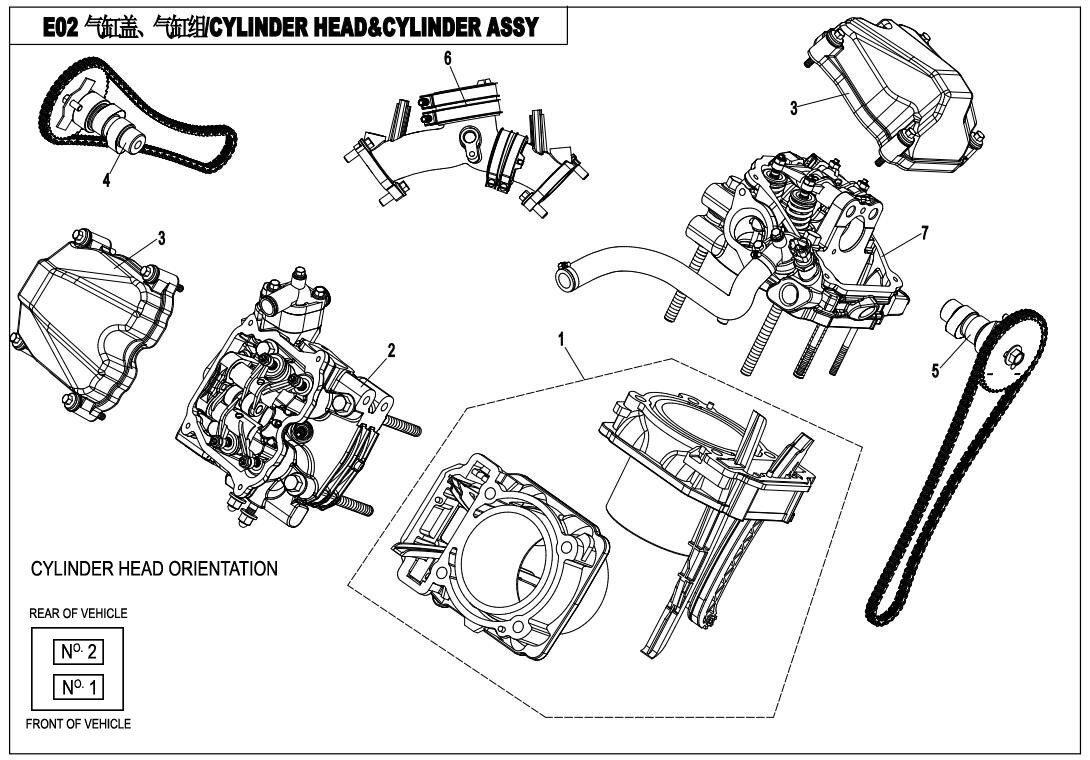 E02 - CYLINDER HEAD & CYLINDER ASSY